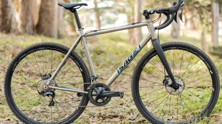 Sage built our test bike with the titanium PDXCX frame, a Shimano Ultegra 8000 groupset and HED Ardennes tubeless clinchers. As built, it costs $7,400. The Sage Titanium PDXCX Cyclocross Bike. © C. Lee / Cyclocross Magazine
