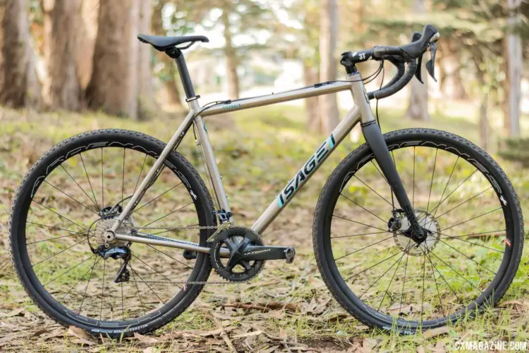 Sage built our test bike with the titanium PDXCX frame, a Shimano Ultegra 8000 groupset and HED Ardennes tubeless clinchers. As built, it costs $7,400. The Sage Titanium PDXCX Cyclocross Bike. © C. Lee / Cyclocross Magazine