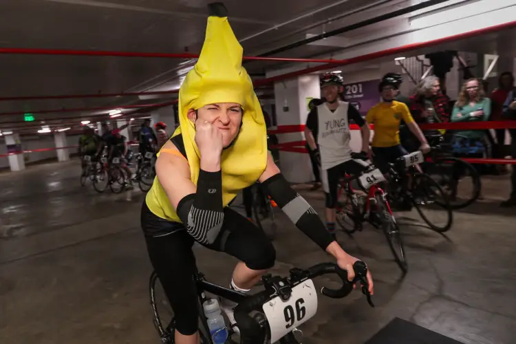 Women (and bananas) are well-represented at CGR. 2018 Crosshairs Garage Races. © Bruce Buckley Photography