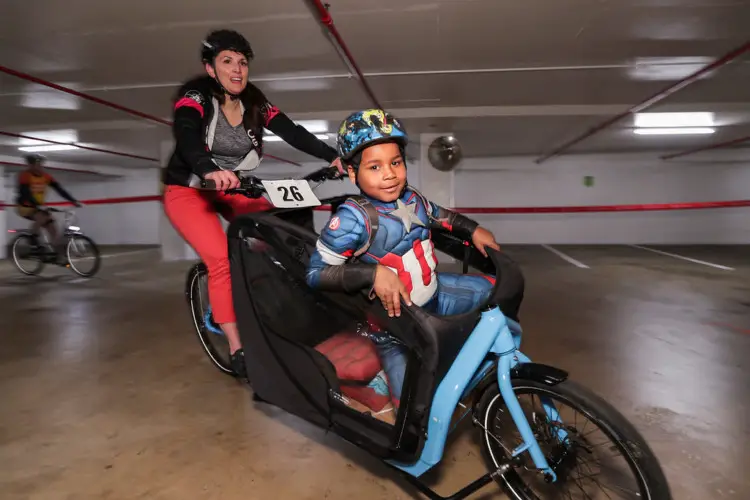 The Free-for-All race brings out bikes of all types. 2018 Crosshairs Garage Races. © Bruce Buckley Photography