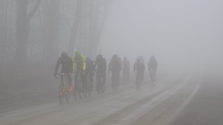 Saturday's race was a foggy affair. 2018 Ossian Giant Gravel Grinder. photo: courtesy