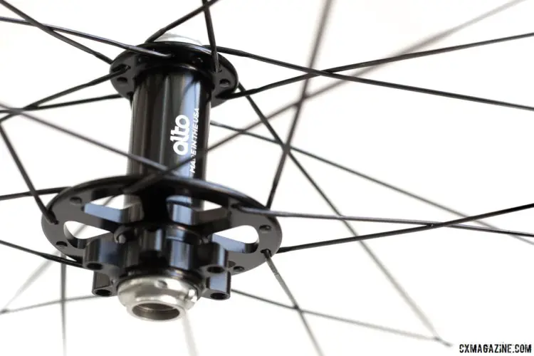 Hubs on the AMX29 are Alto's proprietary design. Alto Cycling's alloy AMX29 cyclocross / gravel disc brake wheels. © Cyclocross Magazine