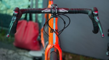 The Gravel X is ready for adventure with a flared FSA compact handlebar. BH Bikes Alloy Gravel X Bike. 2018 Sea Otter Classic. © Cyclocross Magazine