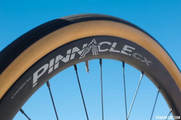 The new Pinnacle cyclocross tubular rim is 32mm wide and 36mm deep. Boyd Cycling Pinnacle Tubeless Gavel and Tubular Cyclocross Wheelsets. 2018 Sea Otter Classic. © Cyclocross Magazine