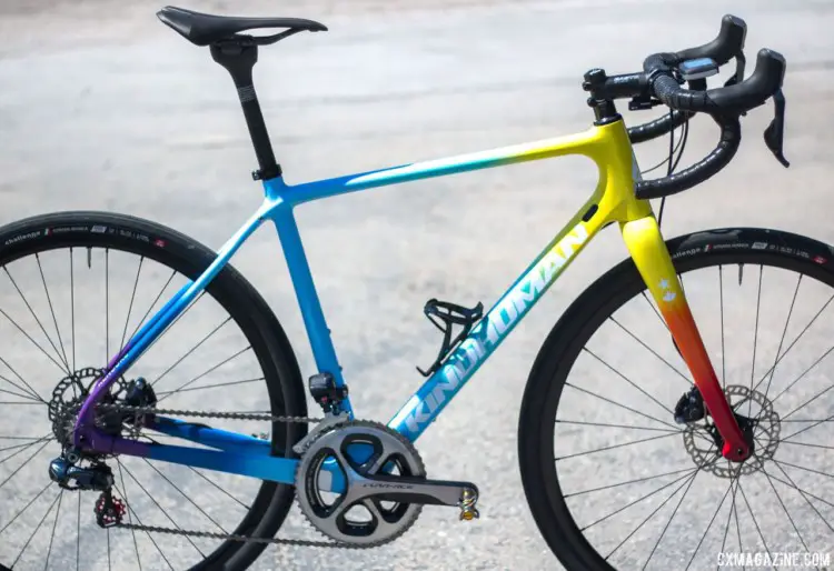 Helen Wyman's "all the colors" KindHuman Kensuke gravel bike. 2018 Sea Otter Classic cyclocross and gravel new products. © Cyclocross Magazine