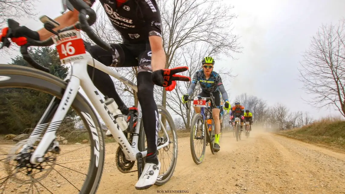 Riders still had time for some fun at the 2018 Barry-Roubaix. 2018 Barry-Roubaix Gravel Race © Rob Meendering Photo