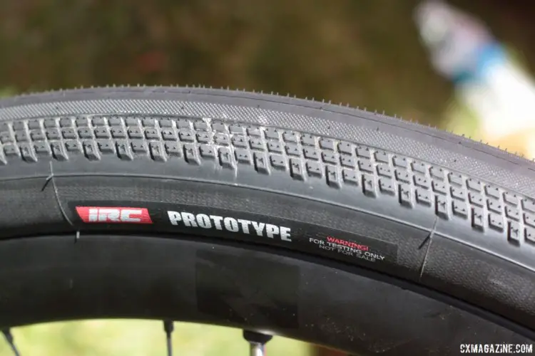 IRC was also showing a 650b prototype that will have a different tread than the 700c version. IRC Boken Gravel Tire. 2018 Sea Otter Classic. © Cyclocross Magazine