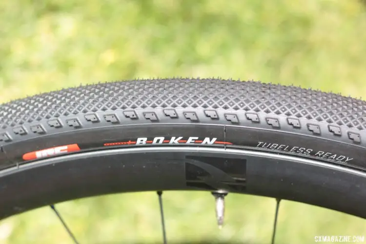 The tread of the Serac Sand inspired the new Boken gravel tire. IRC Boken Gravel Tire. 2018 Sea Otter Classic. © Cyclocross Magazine