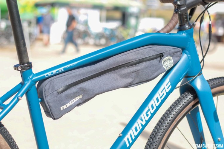 The top tube on the Guide Expert is kinked in similar fashion to the Van Dessel Country Road Bob. Mongoose Guide Expert Gravel / Touring Bike. 2018 Sea Otter Classic. © Cyclocross Magazine