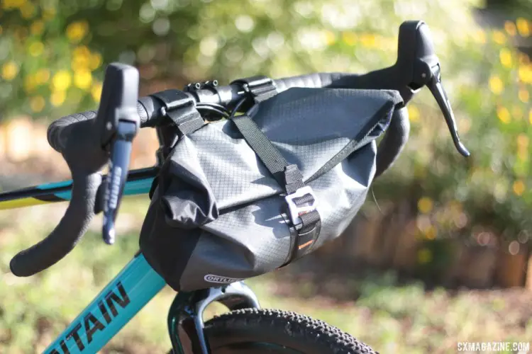 The Accessory Pack mounts to your handlebar and provides 3.5L of carrying capacity. Ortlieb Accessory Pack. © Cyclocross Magazine