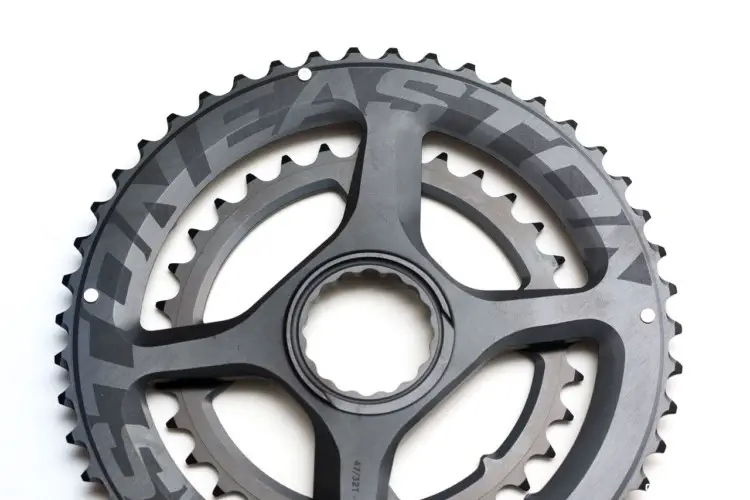 Easton's new Gravel Shift Rings come in 32/47, 36/46 and 30/46 combinations. 2018 Sea Otter Classic cyclocross and gravel new products. © Cyclocross Magazine