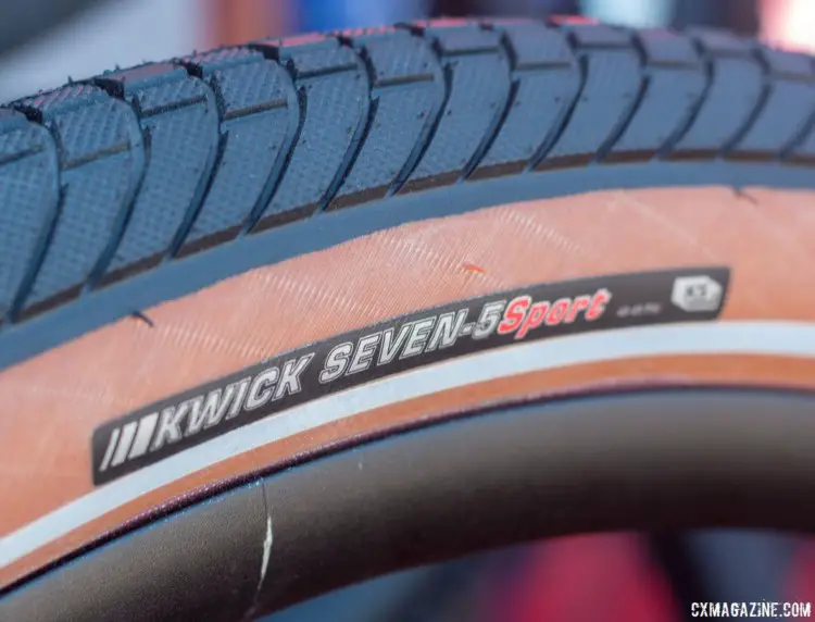 Many of Kenda's tires will be coming in skinwall, like this Kwick Seven-5 Sport tire. The tubeless versions will be a bit darker. © Cyclocross Magazine