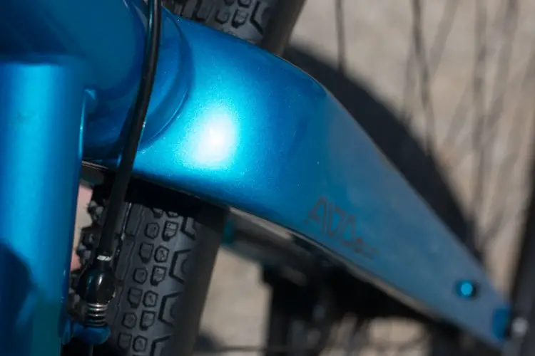 Masi Bikes steel CXGR Supremo steers with a full carbon fork with fender mounts. 2018 Sea Otter Classic cyclocross and gravel new products. © Cyclocross Magazine