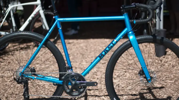 The Masi Bikes steel CXGR Supremo moves from Ultegra to 105 R7000 for 2019. 2018 Sea Otter Classic cyclocross and gravel new products. © Cyclocross Magazine