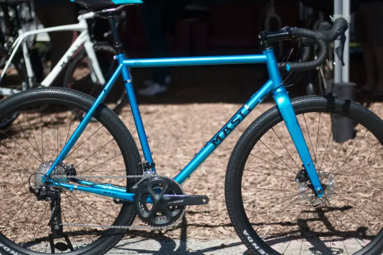 The Masi Bikes steel CXGR Supremo moves from Ultegra to 105 R7000 for 2019. 2018 Sea Otter Classic cyclocross and gravel new products. © Cyclocross Magazine