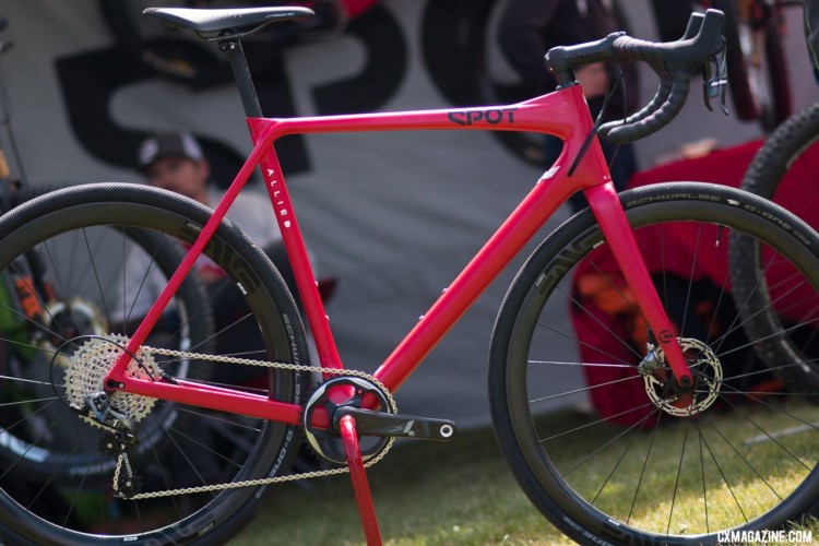 The Hot Tomato Spot X Allied Allroad gravel bike caught our eye at the 2018 Sea Otter Classic. © Cyclocross Magazine