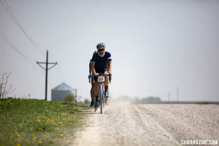 Sections of the Almanzo course were thick with gravel and at times, rather bumpy. 2018 Almanzo 100 Gravel Race. © Eric Wynn