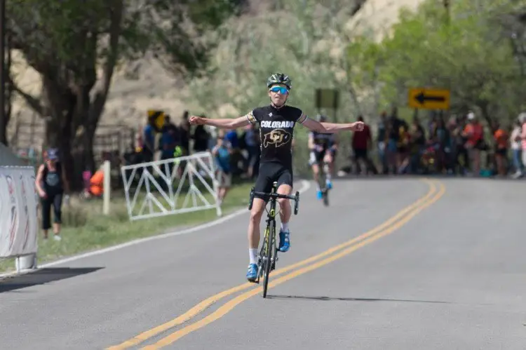 Eric Brunner won his second Collegiate Club title of 2018 in the Nationals road race. photo: Casey Gibson / USA Cycling