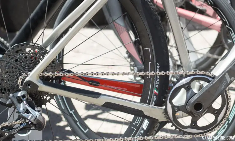 Dropped drive side chainstays are somewhat of a trend right now, but are a first for Argon 18. © Cyclocross Magazine