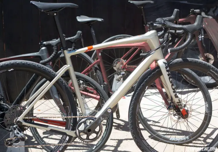 Argon 18 had this unreleased gravel bike on display. It appears to draw heavily on the Krypton endurance line. © Cyclocross Magazine