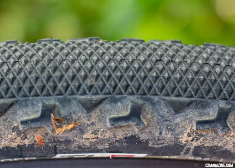 Nys started the race on Challenge Gravel Grinder TLR tires. A photo of our review tire is shown here. © Cyclocross Magazine