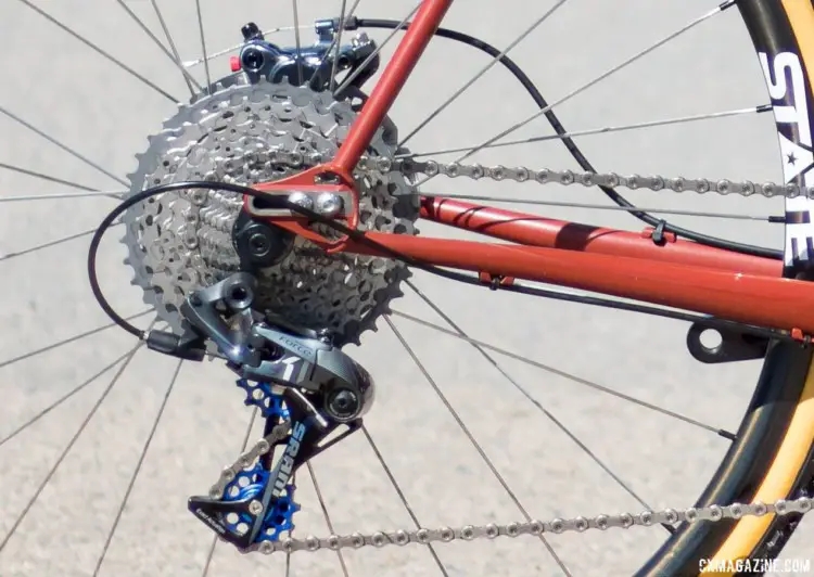 Chumba Cycles USA Terlingua was on display with a full set of Kogel bearings including the derailleur pulleys. 2018 Sea Otter Classic cyclocross and gravel new products. © Cyclocross Magazine