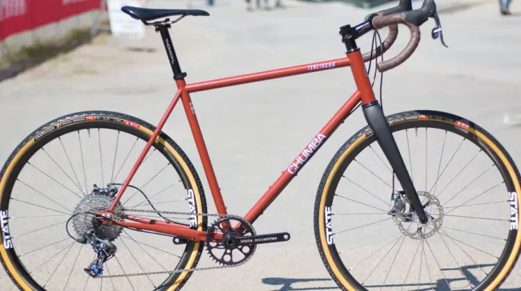 Chumba Cycles USA Terlingua. The frame sells for $1,450 and full builds are available with a slew of options. 2018 Sea Otter Classic cyclocross and gravel new products. © Cyclocross Magazine