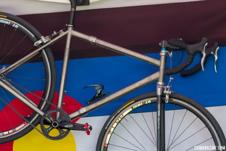 After a brief experiment of selling a few affordable Asian-built models, Dean has spun off those models into a new brand and all Dean bikes are back to being built in Boulder. Dean founder John Siegrist's titanium travel bike. 2018 Sea Otter Classic cyclocross and gravel new products. © Cyclocross Magazine