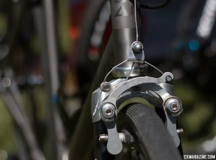 Paul Component Engineering Racer Centerpull brakes keep the made-in-USA theme. Dean founder John Siegrist's titanium travel bike. 2018 Sea Otter Classic cyclocross and gravel new products. © Cyclocross Magazine