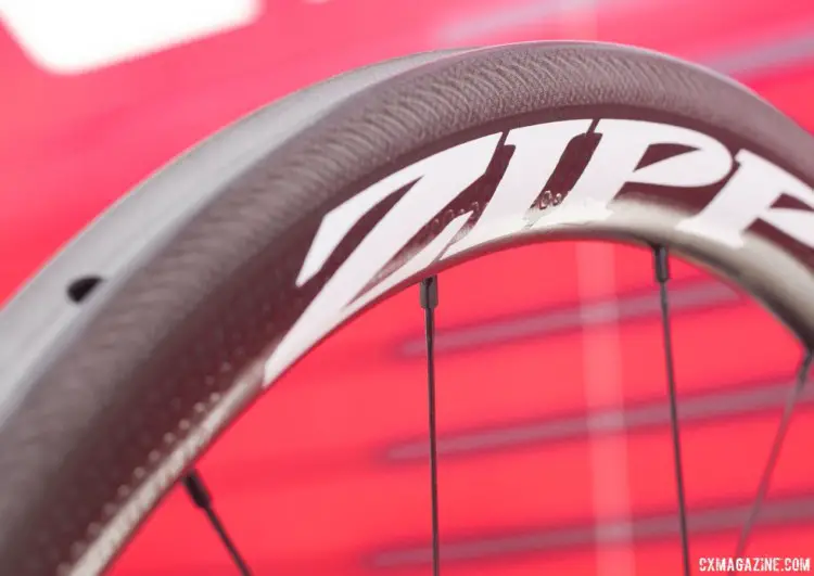 Zipp has strengthened its 303 Firecrest tubular wheels, but kept the dimensions and they look the same to the naked eye. 2018 Sea Otter Classic cyclocross and gravel new products. © Cyclocross Magazine