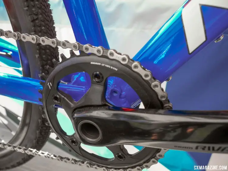 Noble's GX3 gravel bike comes with a SRAM Rival 1 drivetrain. Noble Bikes Cyclocross and Gravel Bikes. 2018 Sea Otter Classic. © Cyclocross Magazine