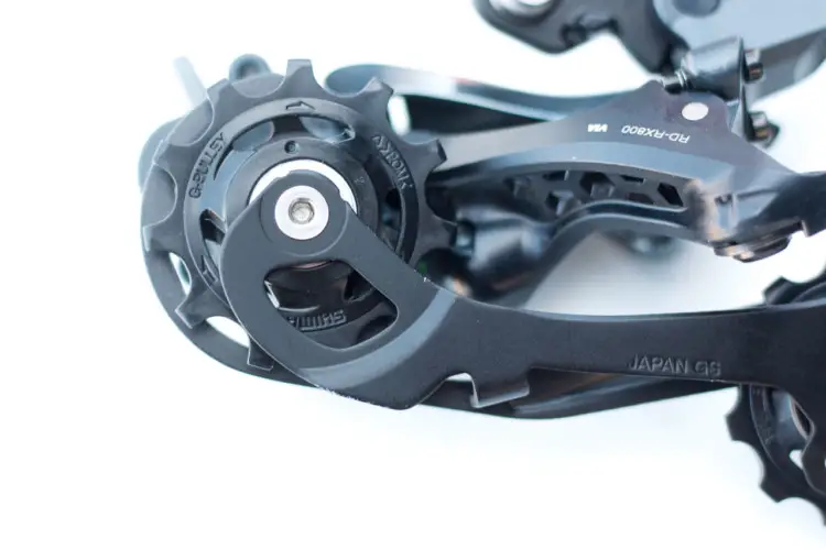 Shimano's new RX800 Ultegra clutch-based rear derailleur. © Cyclocross Magazine