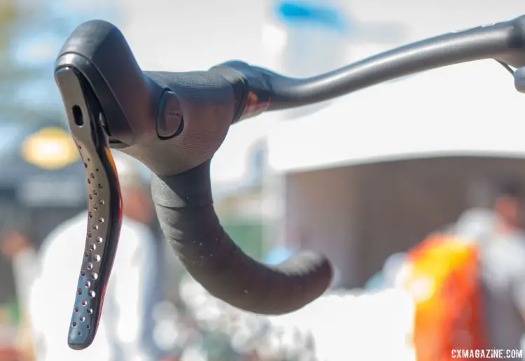 TRP has integrated eTap Blips into its Hylix brakes. © Cyclocross Magazine
