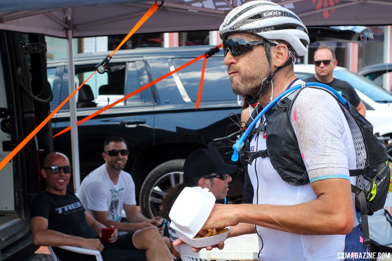 Sometimes frites are what you need to finish a gravel event. 2018 Dirty Kanza 200. © Z. Schuster / Cyclocross Magazine