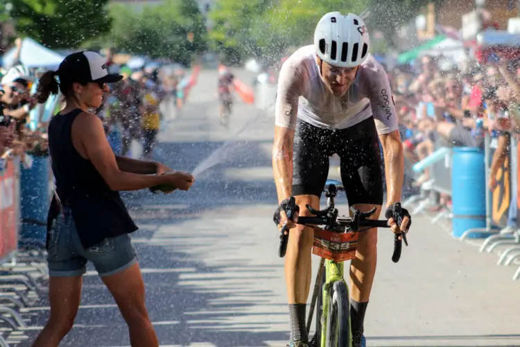 Ted King won his second DK200 at the 2018 Dirty Kanza 200. © Cyclocross Magazine