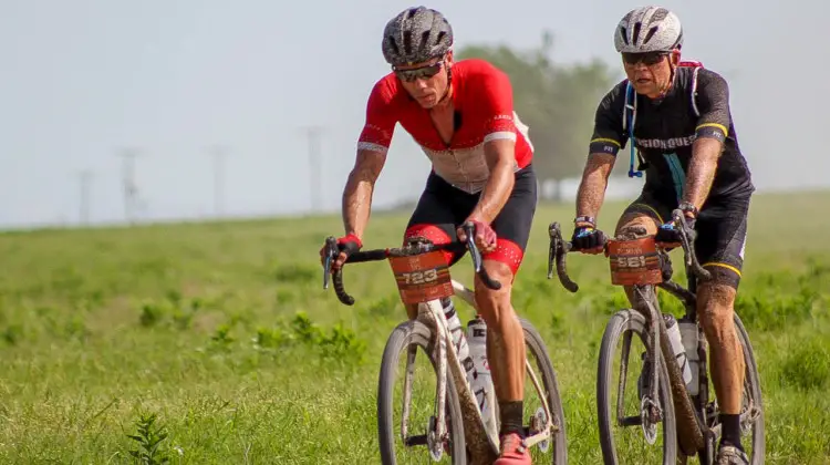 Clemens Kyllmann went home with a good story after riding Nys' wheel for a spell. 2018 Dirty Kanza 200. © Z. Schuster / Cyclocross Magazine