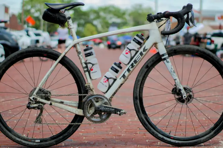 Sven Nys' DK200 Trek Checkpoint gravel bike. 2018 Dirty Kanza 200. © Z. Schuster / Cyclocross Magazine