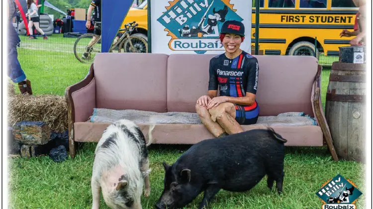 Kae Takeshita traveled to West Virginia from Chicago and came home with a win. 2018 Hilly Billy Roubaix. © Mike Briggs