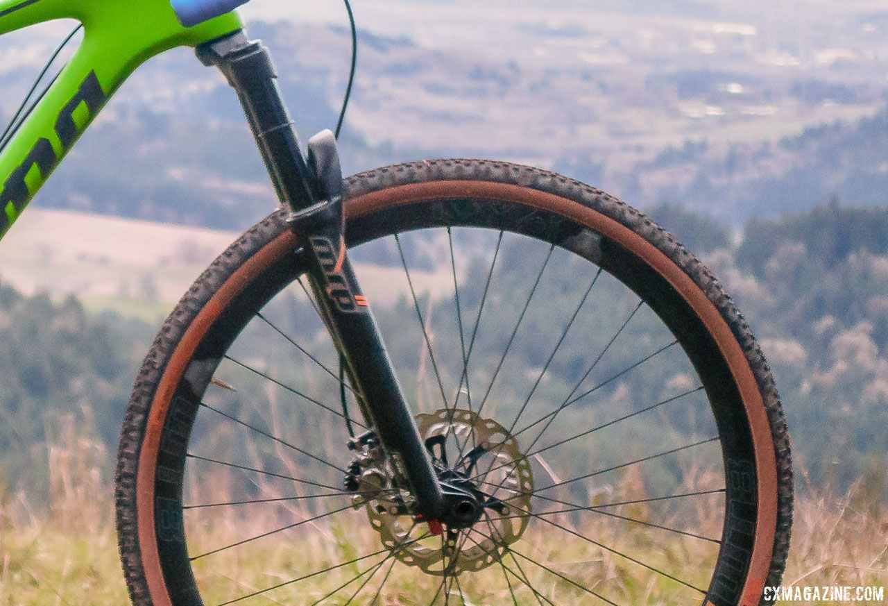 At Lost and Found Wicks ran 700c x 45mm WTB Riddler tires on WTB Ci24 rims. Barry Wicks' Kona Hei Hei Gravel Bike.