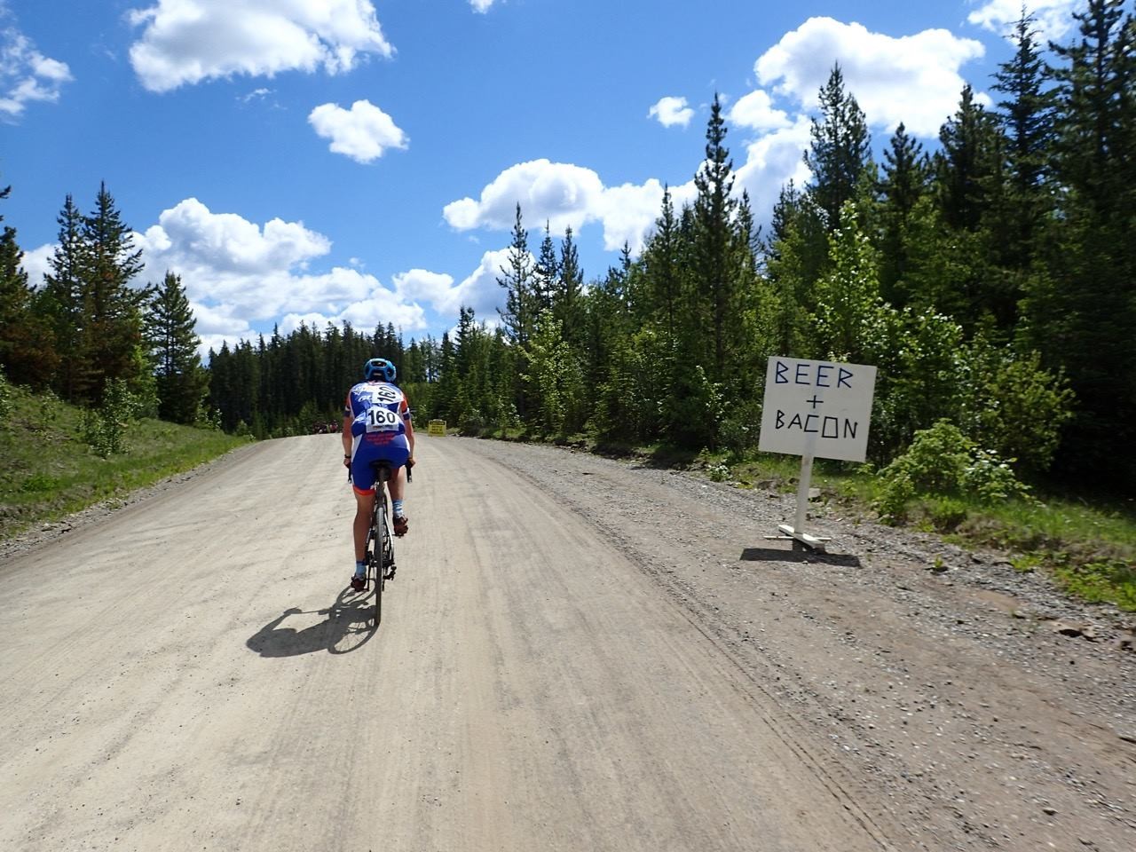 In true gravel fashion, one of the feed zones had beer and bacon. 2018 Ghost of the Gravel. photo: The Ghost of the Gravel has some beautiful vistas along its route. 2018 Ghost of the Gravel. photo: Kunio Tsuyuhara