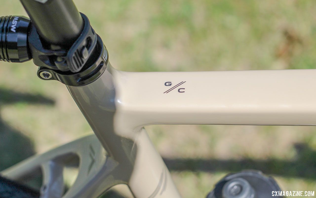 The G//C is Donnelly's new gravel bike. The gravel frame comes in this sand color. Jamey Driscoll's 2018 Dirty Kanza 200 Donnelly G//C Gravel Bike. © Z. Schuster / Cyclocross Magazine