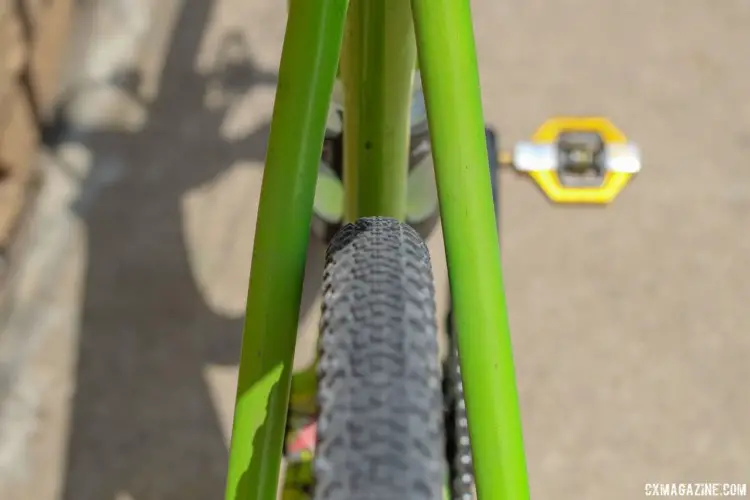 Cannondale re-designed the SuperX with more clearance. Keough fit 38mm tubeless tires on her Kanza bike. Kaitie Keough's 2018 Dirty Kanza 200 Cannondale SuperX. © Z. Schuster / Cyclocross Magazine
