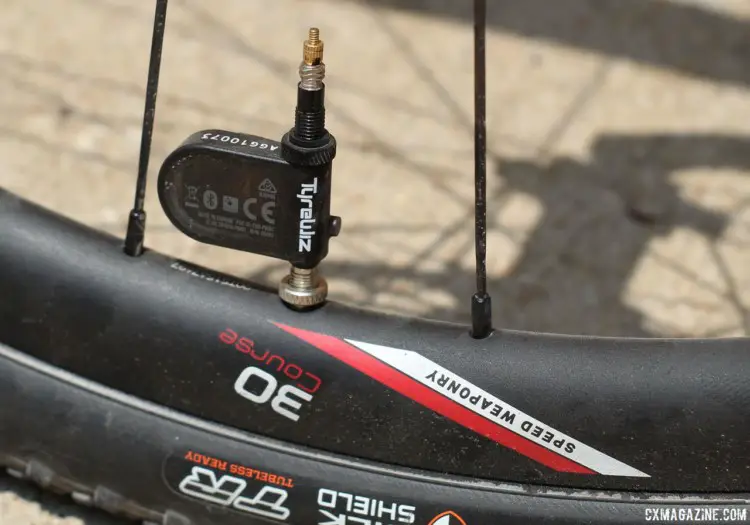 Keough used the new Quarq Tyrewiz pressure monitors. Kaitie Keough's 2018 Dirty Kanza 200 Cannondale SuperX. © Z. Schuster / Cyclocross Magazine