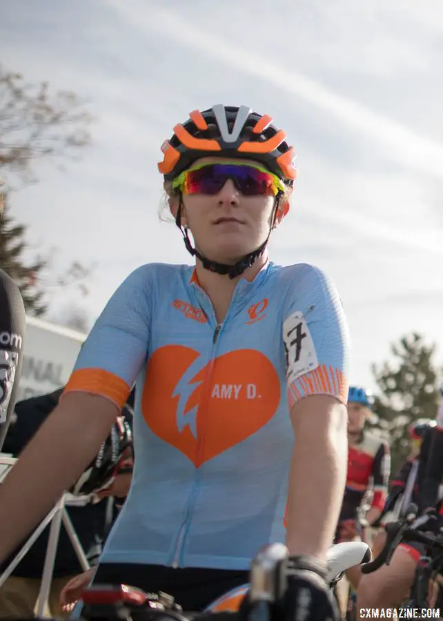 KK Santos gets ready to race at the 2018 U23 Cyclocross National Championships. © A. Yee / Cyclocross Magazine