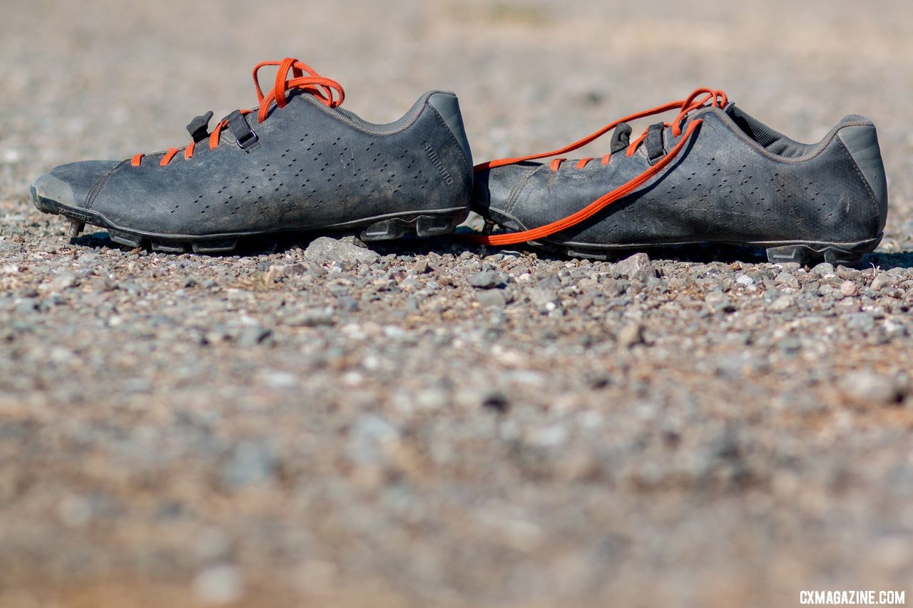 The XC5 is Shimano's new gravel-oriented shoe. Shimano XC5 Gravel Shoes. © Cyclocross Magazine