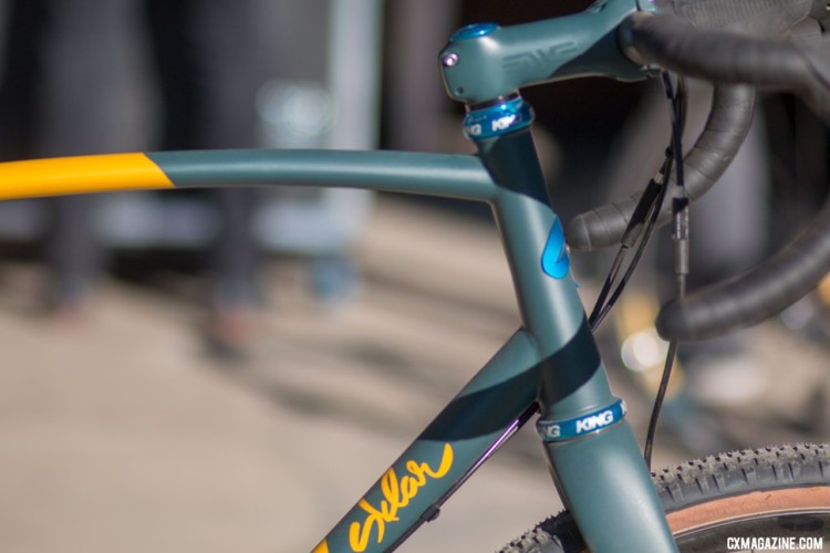 The custom steel All-Road frame comes with an ENVE stem and Chris King headset. © Cyclocross Magazine