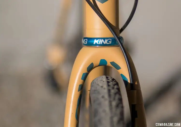 Chris King chipped in a headset for the handmade raffle bike. Stinner Refugio steel handmade bike up for grabs. © Cyclocross Magazine