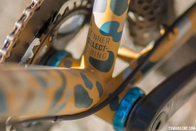 Stinner built the Refugio with custom-ordered steel. Stinner Refugio steel handmade bike up for grabs. © Cyclocross Magazine