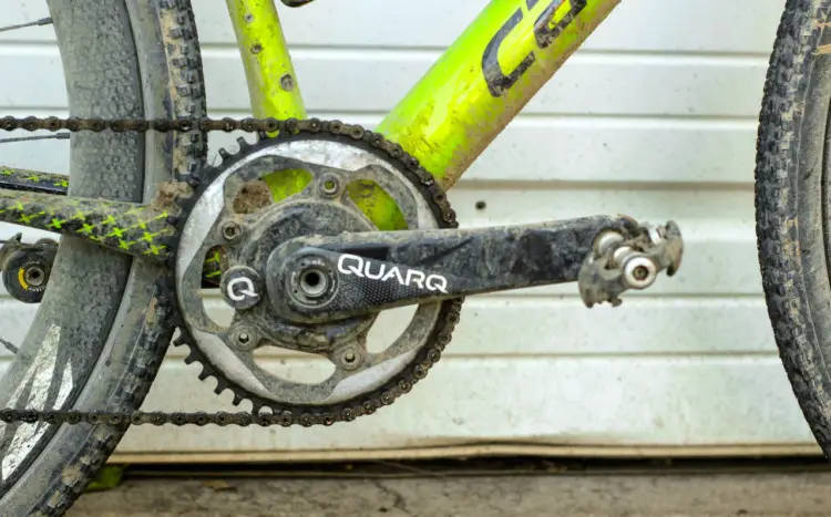 King ran a Quarq DZero power meter with his drivetrain. Ted King's 2018 Dirty Kanza 200 Cannondale SuperX. © Z. Schuster / Cyclocross Magazine