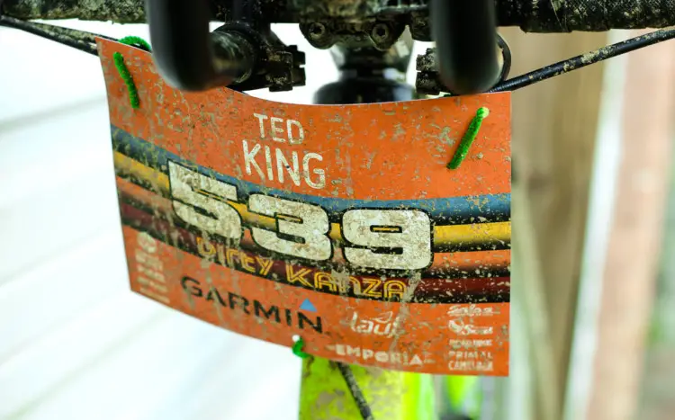 King's name and number plate was expertly attached and picked up its share of Kanza dirt. Ted King's 2018 Dirty Kanza 200 Cannondale SuperX. © Z. Schuster / Cyclocross Magazine